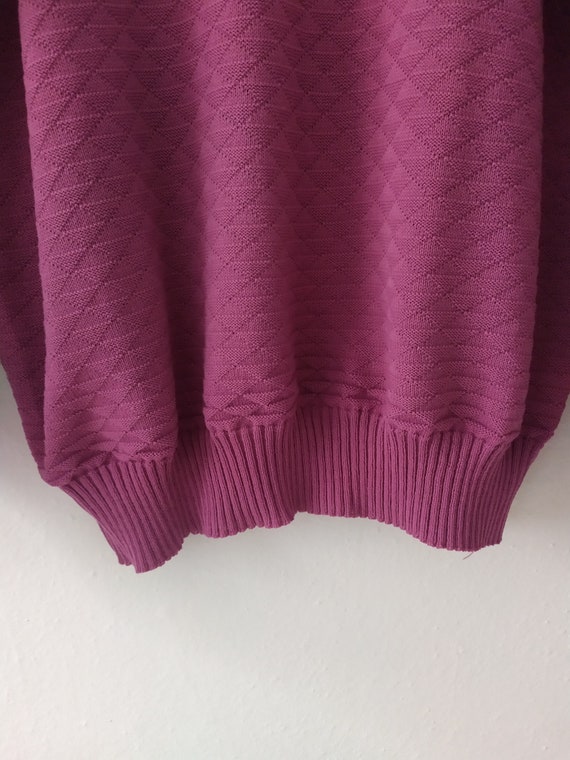 Vintage purple/lavender 1980s sweater with collar… - image 7