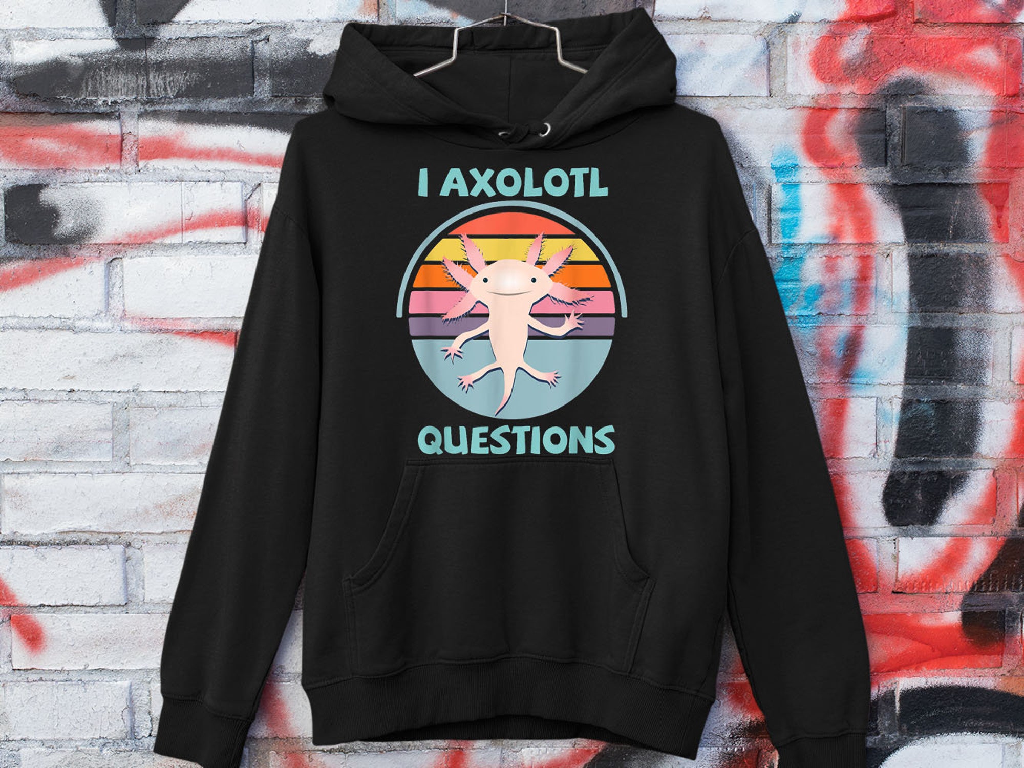 Discover Kawaii I Axolotl Questions Funny Axolotl Lover Kids Teens Tshirt