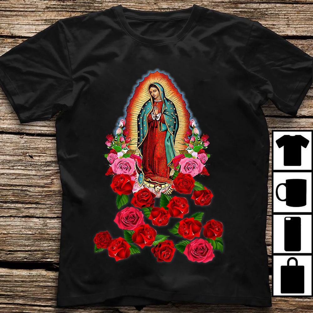 Virgin Mary Shirt Virgin Mary Gift Christian Shirt Etsy