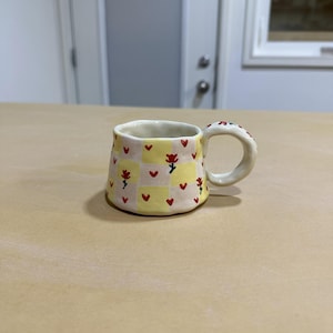 Pottery, Handmade ceramic coffee mug, Stoneware mug with handle