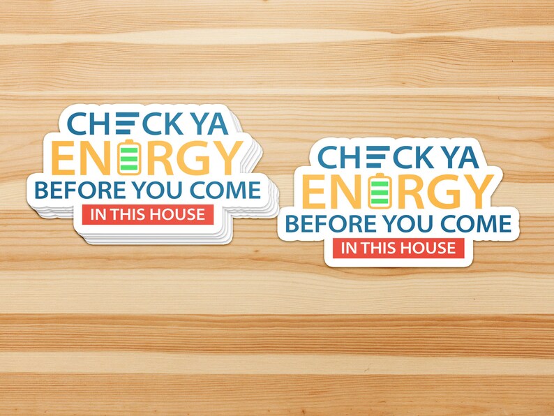 Personalized Yoga Round Wooden Sign - Check Ya Energy Before You Come In My Sh*t - Gift Idea For Friend/ Birthday/ Yoga Lover