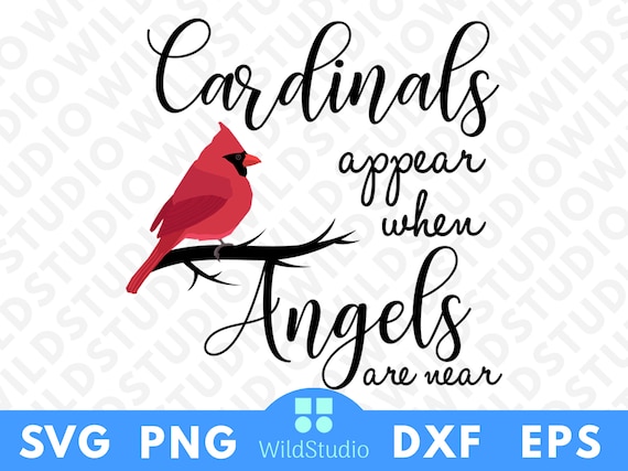 Cardinals Appear When Angels Are Near SVG/PNG Red Cardinal | Etsy