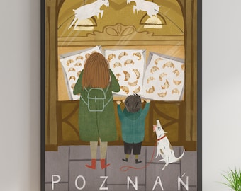 Poznań. Poland travel poster | Wall Decoration | Polska | Poland | Retro | Print | Poster | Travel Poster | Design Poster