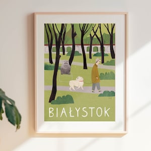 Białystok. Poland. Travel poster. Wall Decoration. Print poster. Boho.  Vintage. Design Poster. Plakat