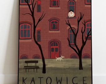Katowice. Silesia. Śląsk. Poland. Travel poster. Wall Decoration. Print poster. Plakat. Silesia. Vintage. Design Poster. Print