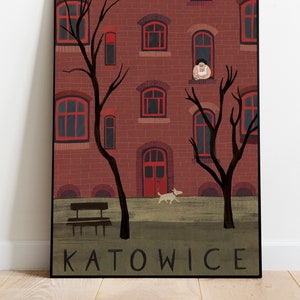 Katowice. Silesia. Śląsk. Poland. Travel poster. Wall Decoration. Print poster. Plakat. Silesia. Vintage. Design Poster. Print