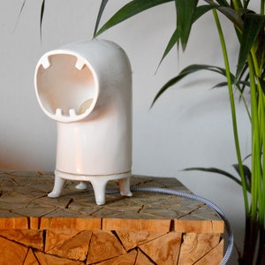 Handmade ceramic stylish lamp - monster.