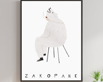 Zakopane. Tatra Mountains. Poland travel poster. Wall Decoration. Polska. Polish Poster. Print Poster. Travel Poster