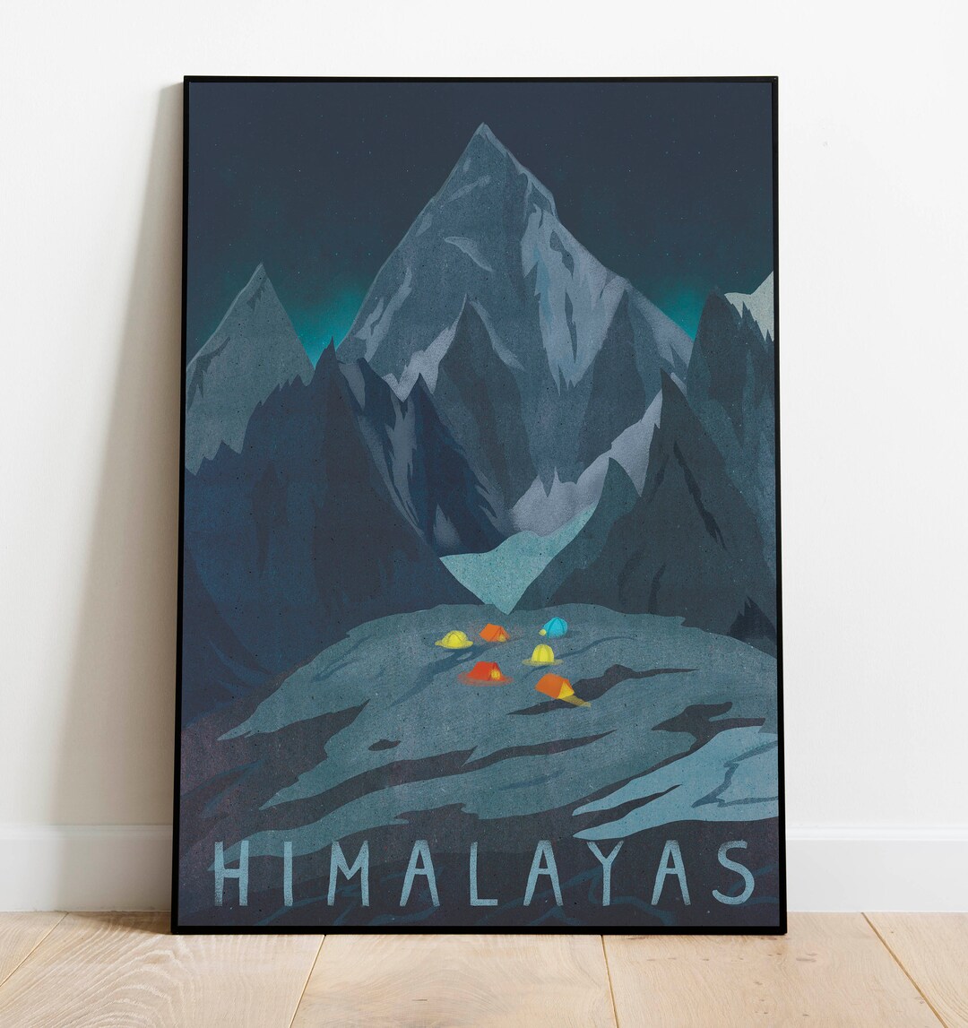 Himalayas Base Camp. Travel Poster. Wall Decoration. Boho. Vintage ...