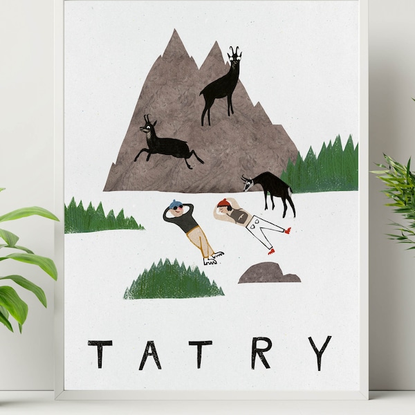 Tatry. Tatra Mountains. Poland travel poster. Wall Decoration.  Zakopane. Polska. Poland. Print Poster. Plakat. Podhale. Plakat. Góry