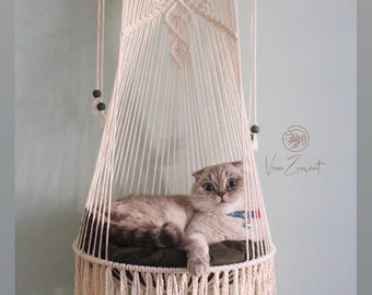 Macrame Cat Hammock Etsy