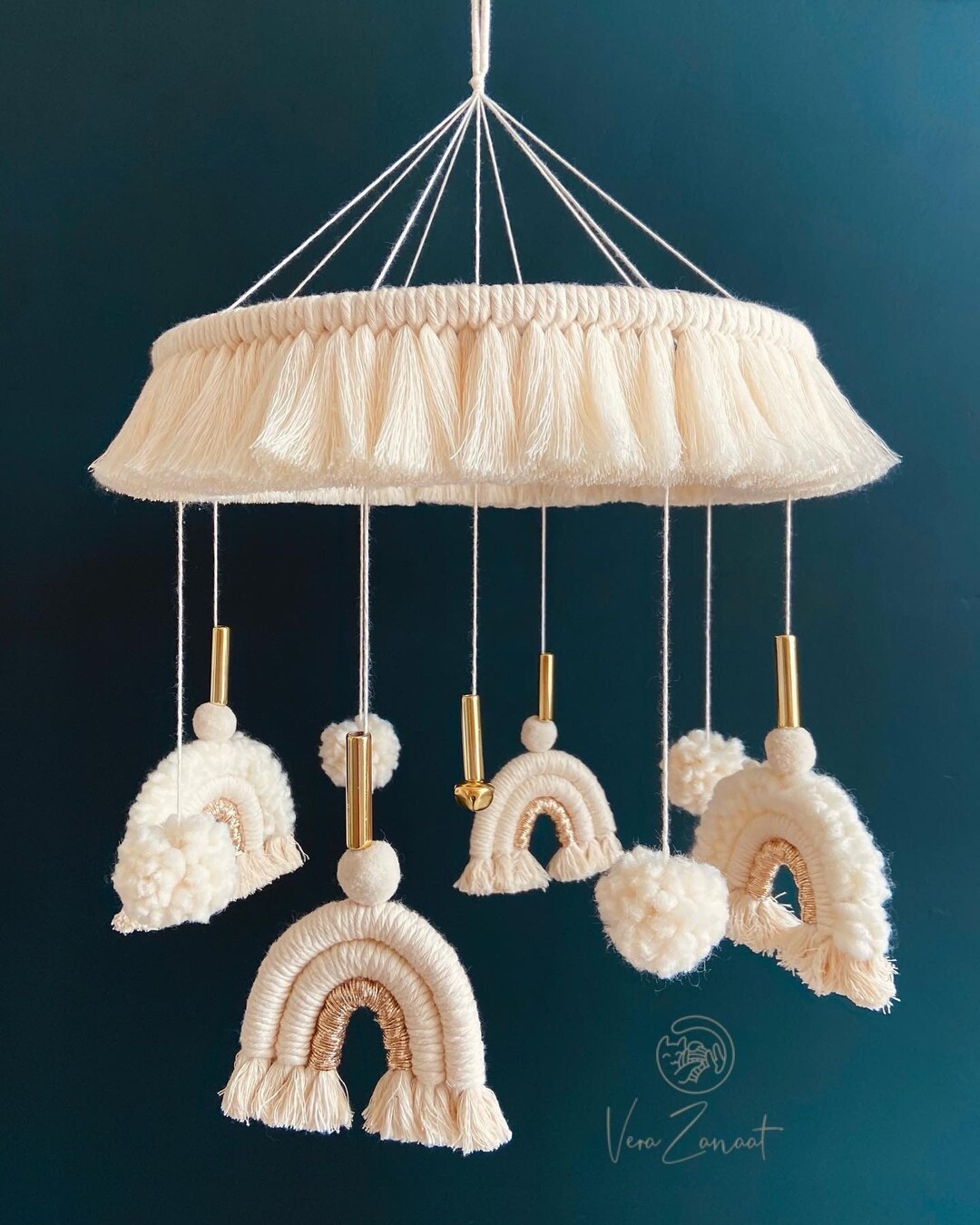 Crib Toy Macrame Cradle Toy Cradle Toy Crib Mobile Nursery Etsy