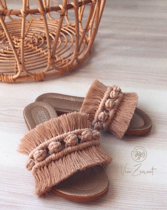 Macrame Slippers Slippers Macrame Sandals Bridesmaid Gift