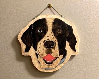 Customizable Single Pet Portrait Wall Hanging