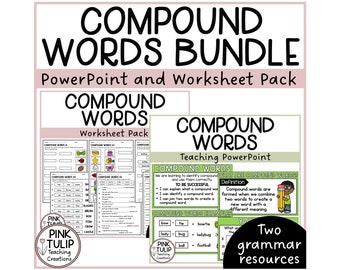 Compound Words Bundle - Worksheet Pack and Guided Teaching PowerPoint