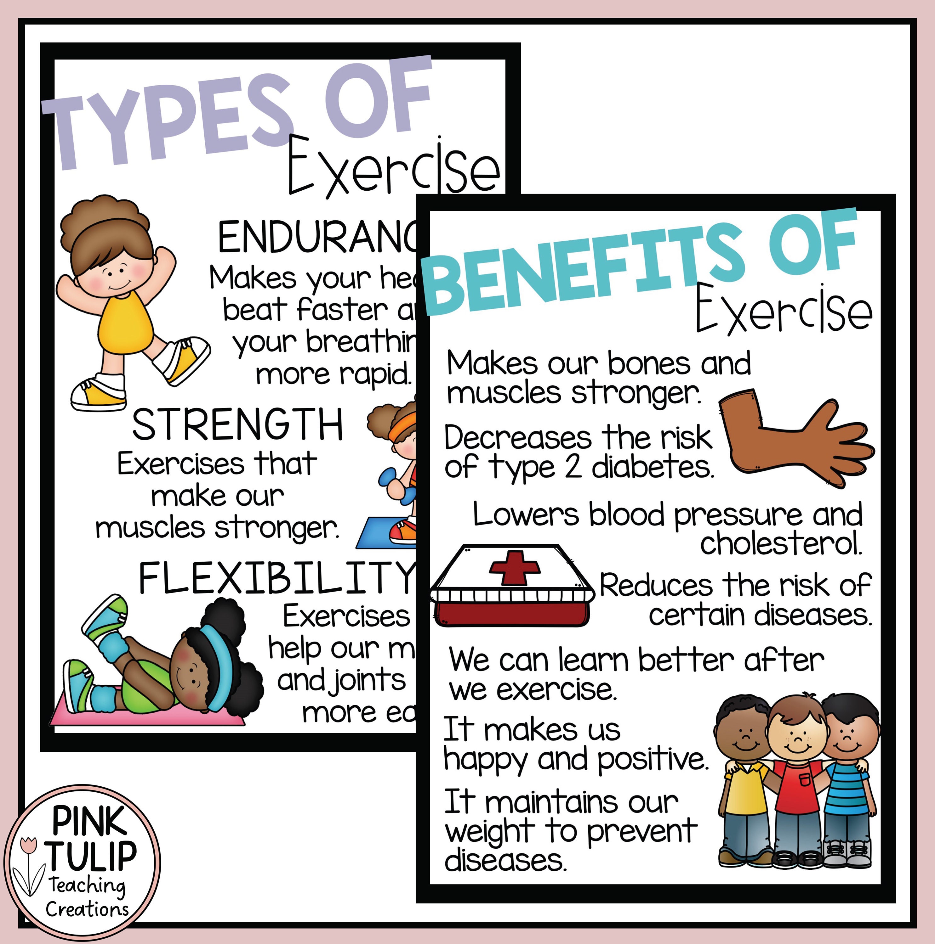 Healthy Living Poster Set - Classroom Decor - Etsy
