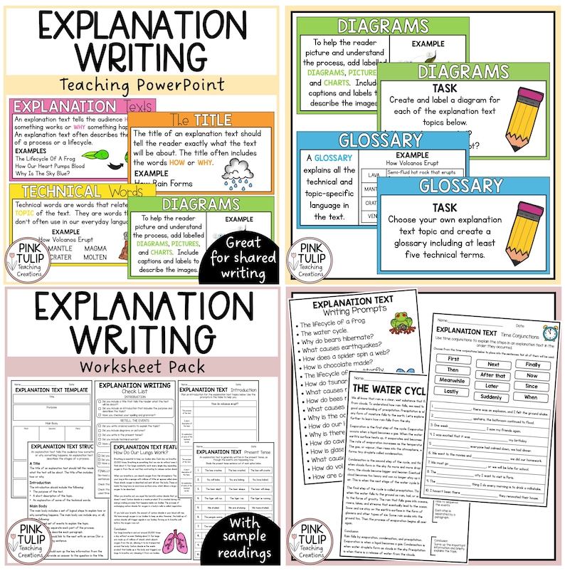 Explanation Text - Reading and Writing Bundle - Etsy