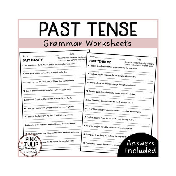Mini-Book Handout - Past Tense, PDF, Verb