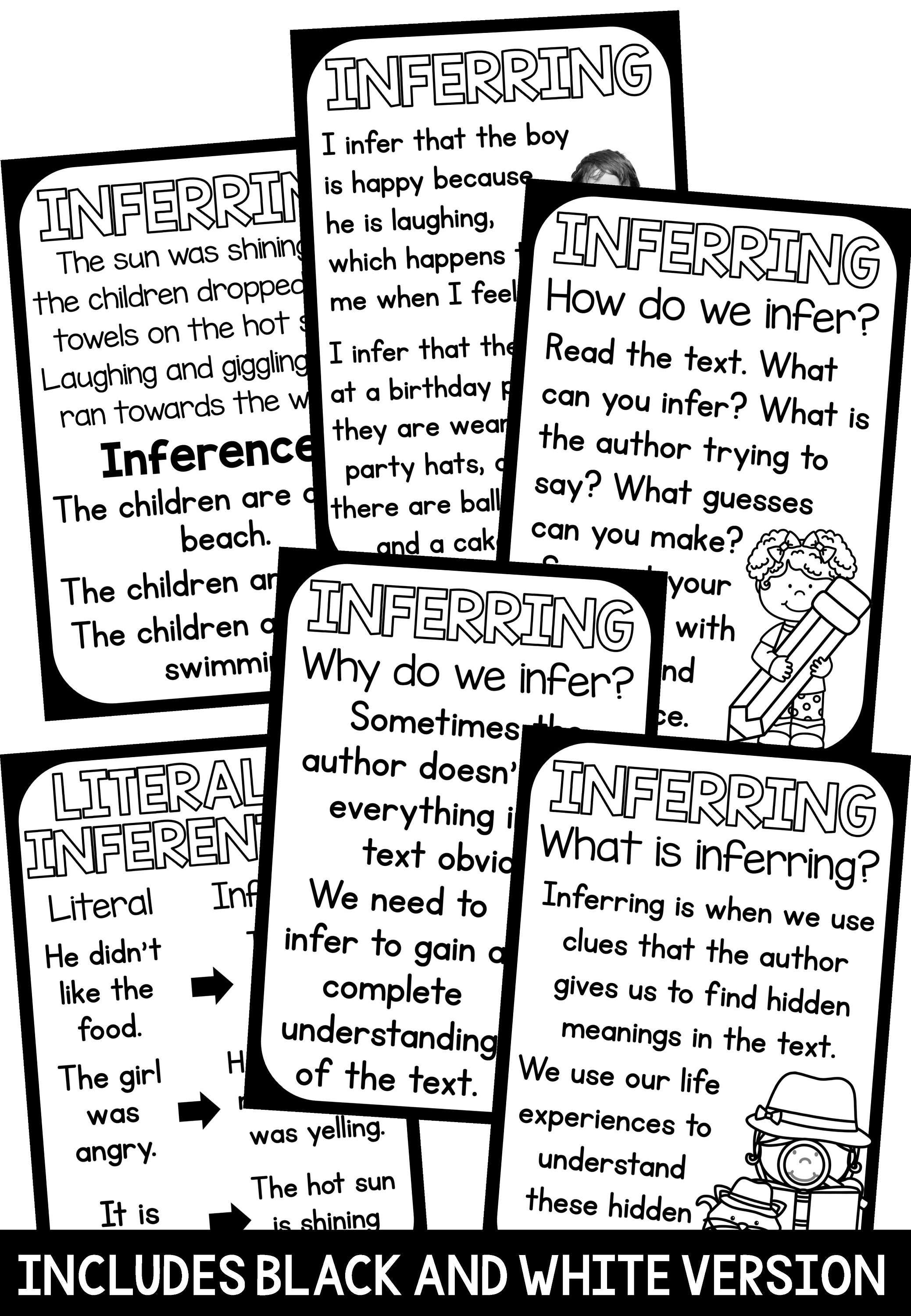 Making Inference Rules Poster Making Inferences inferring Reading Posters Classroom Decor - Etsy