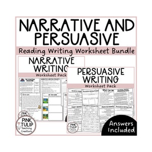 Narrative and Persuasive Writing Worksheet Bundle
