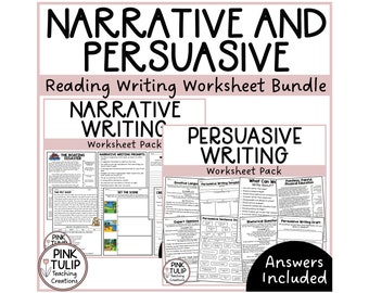 Narrative and Persuasive Writing Worksheet Bundle