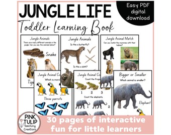 Toddler Learning Book - Jungle Life
