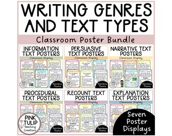 Reading and Writing Text Types - Classroom Poster Bundle