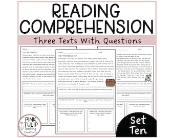 Comprehension Worksheets - Reading Strategies Set #10