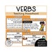 Verbs Powerpoint - Guided Teaching - Etsy