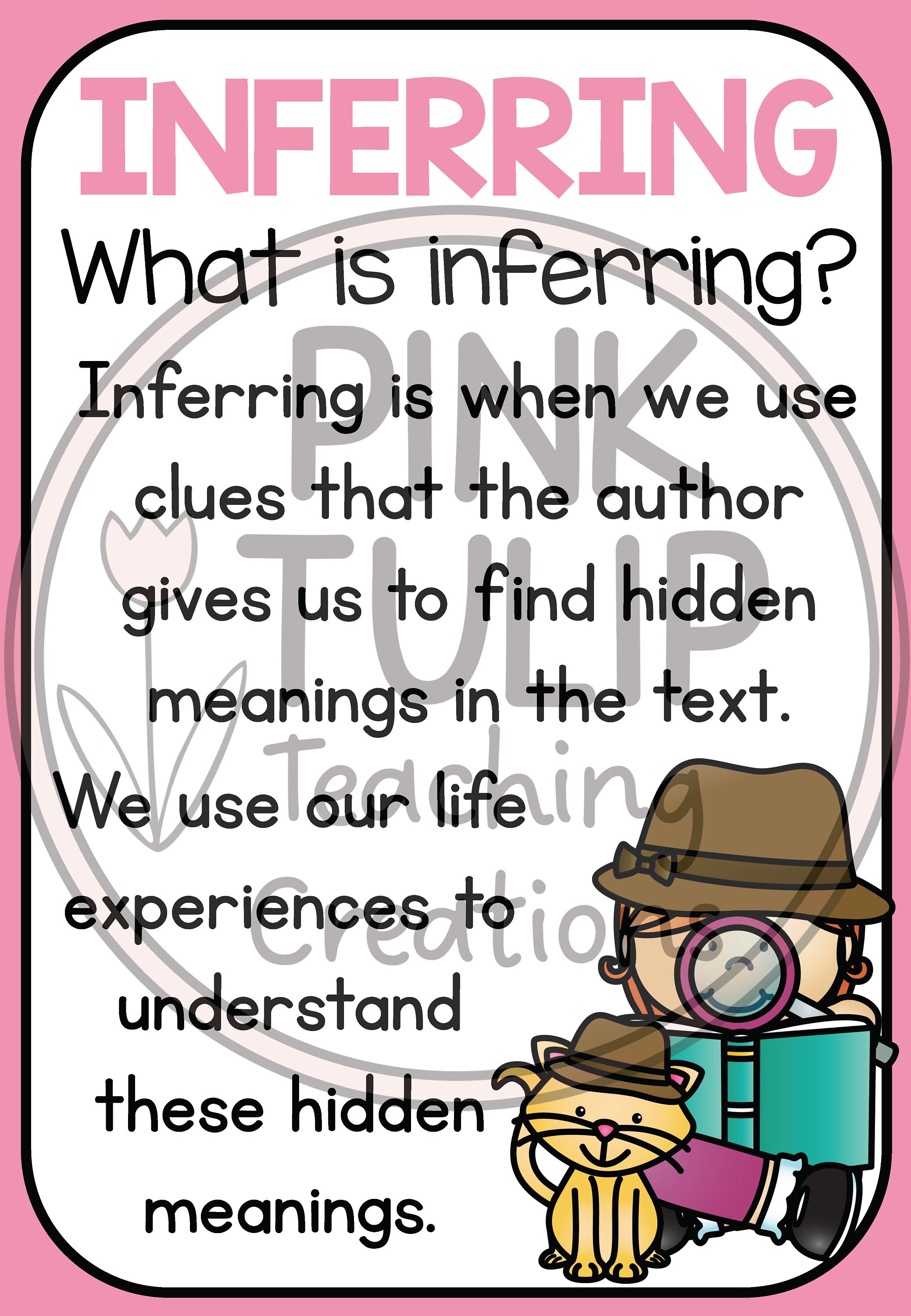 Making Inference Rules Poster Making Inferences (inferring) Reading Posters - Classroom Decor - Etsy
