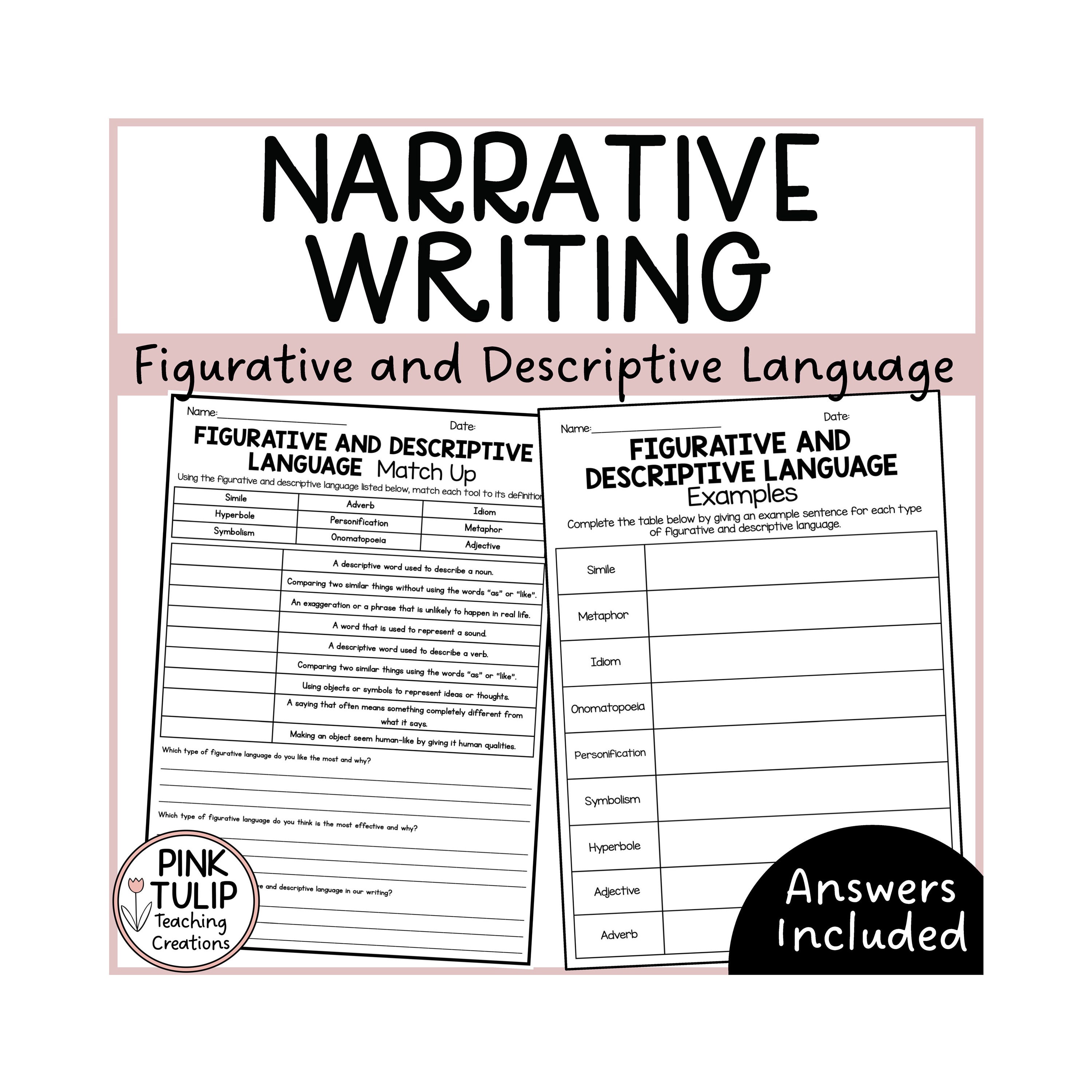 Figurative and Descriptive Language - Narrative Writing