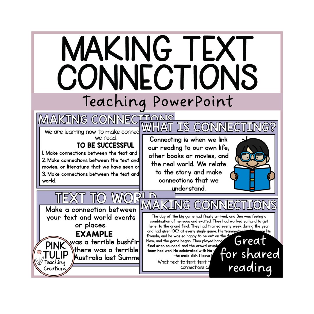 Making Connections connecting Reading Strategy Powerpoint Guided