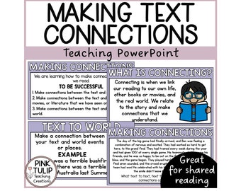 Making Connections (Connecting) Reading Strategy Powerpoint - Guided Teaching