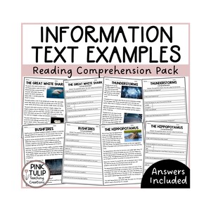 Information Text Examples - Ten Reading Samples with Comprehension