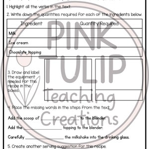 Procedural Text Writing Worksheet Pack - No Prep Lesson Ideas - Etsy