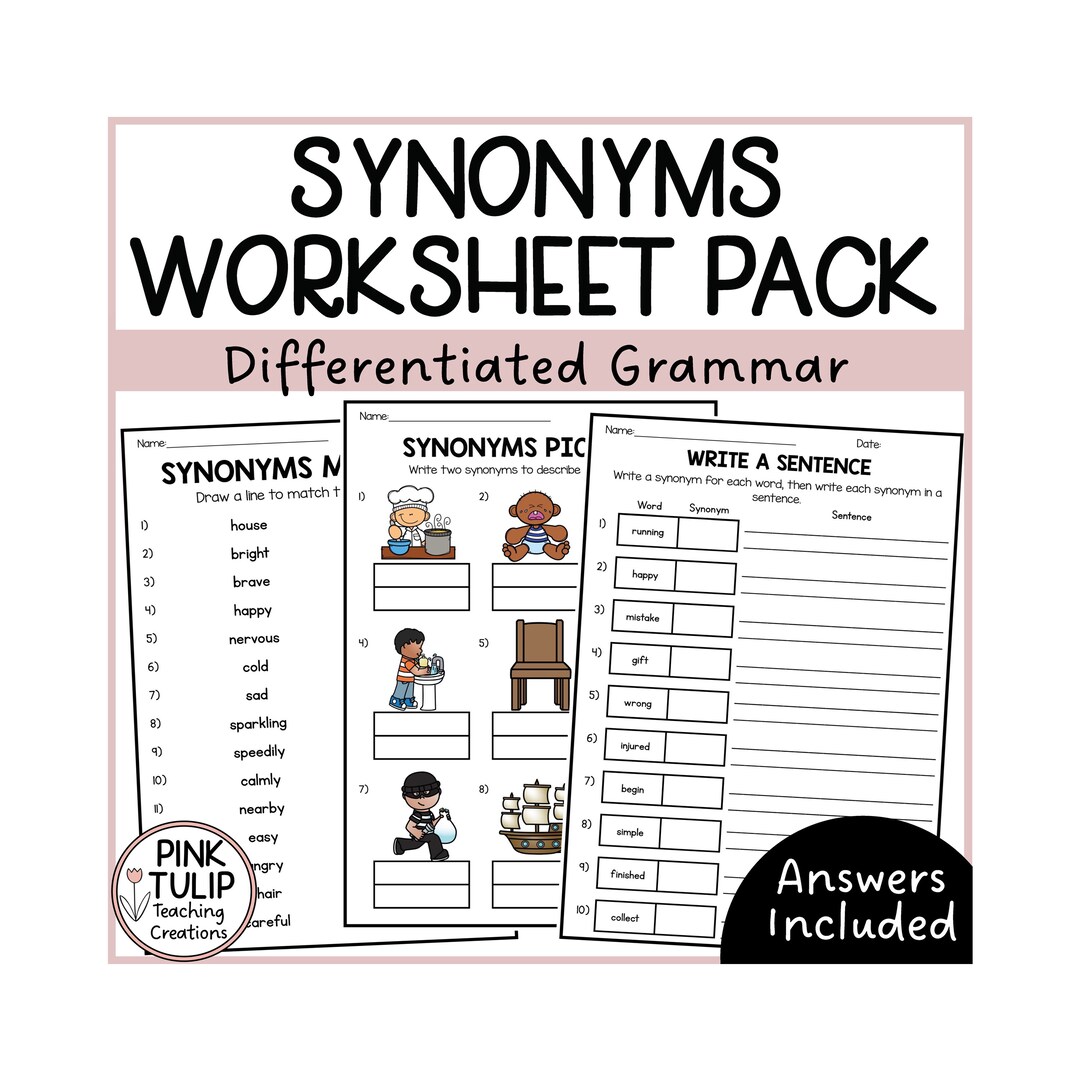 Synonyms And Antonyms 6 Worksheet