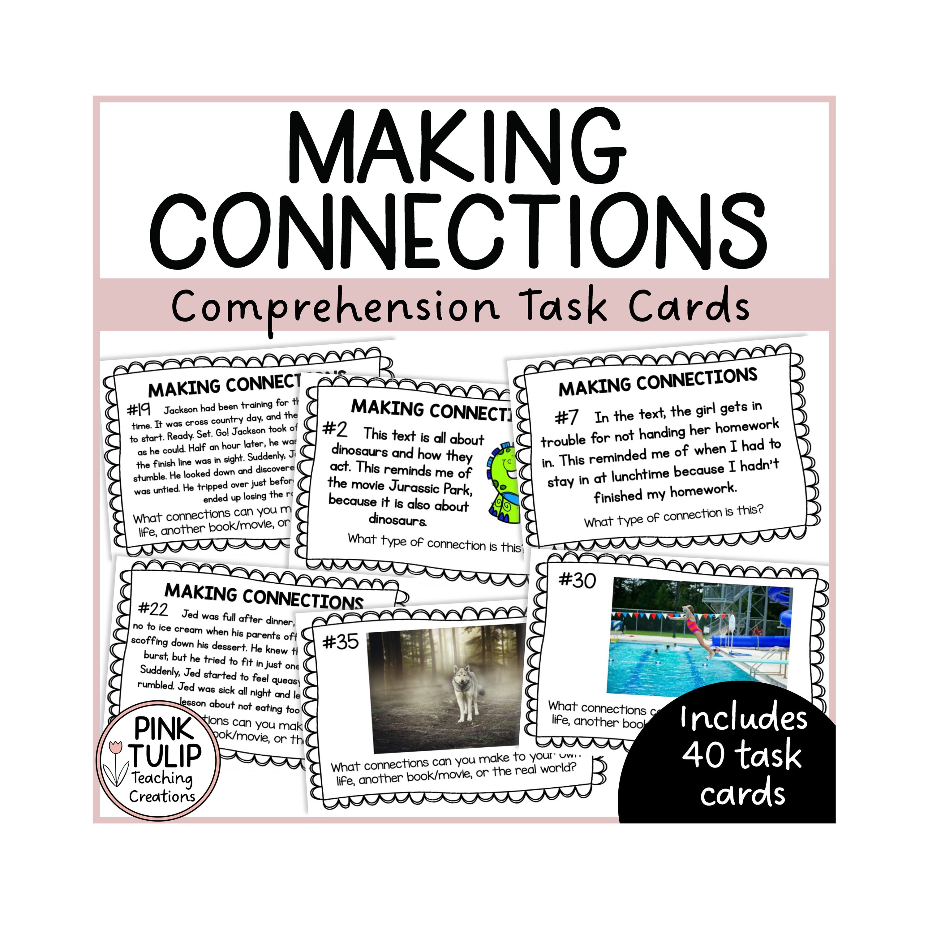 Making Connections connecting Task Cards - Etsy