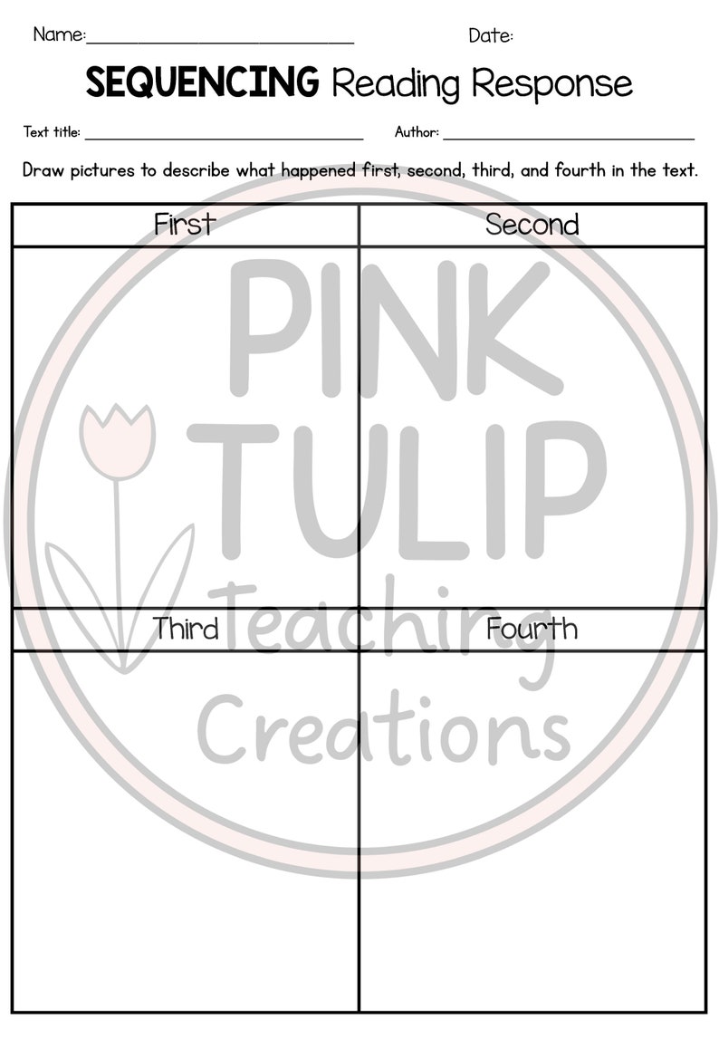 Sequencing Reading Response Package - Templates for Any Book - Etsy
