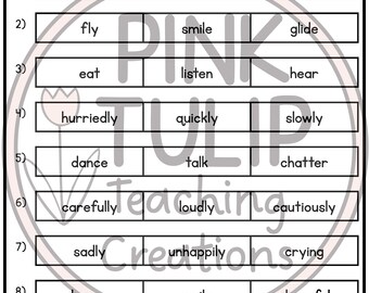 Add A Synonym Fill in the Blanks Worksheet Pack (Download Now) 