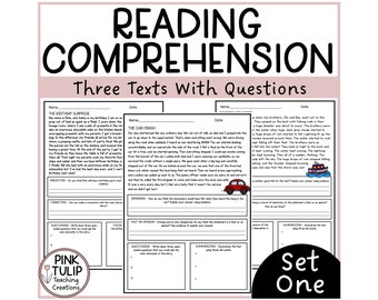 Comprehension Worksheets - Reading Strategies Set #1