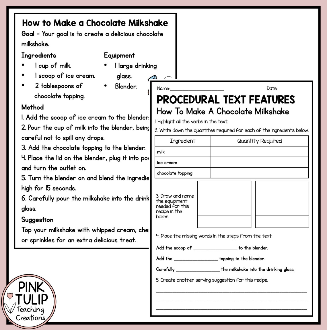 Procedural Text Examples - Ten Reading Samples With Comprehension - Etsy