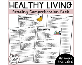 Healthy Living Reading Comprehension Pack