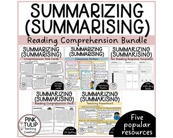 Summarizing (Summarising) - Reading Comprehension Bundle