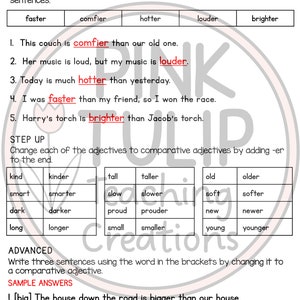 Comparative and Superlative Adjectives - Grammar Worksheets With ...