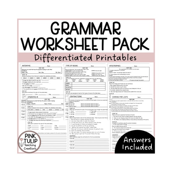 Synonyms Worksheet and Activity with Differentiated Options