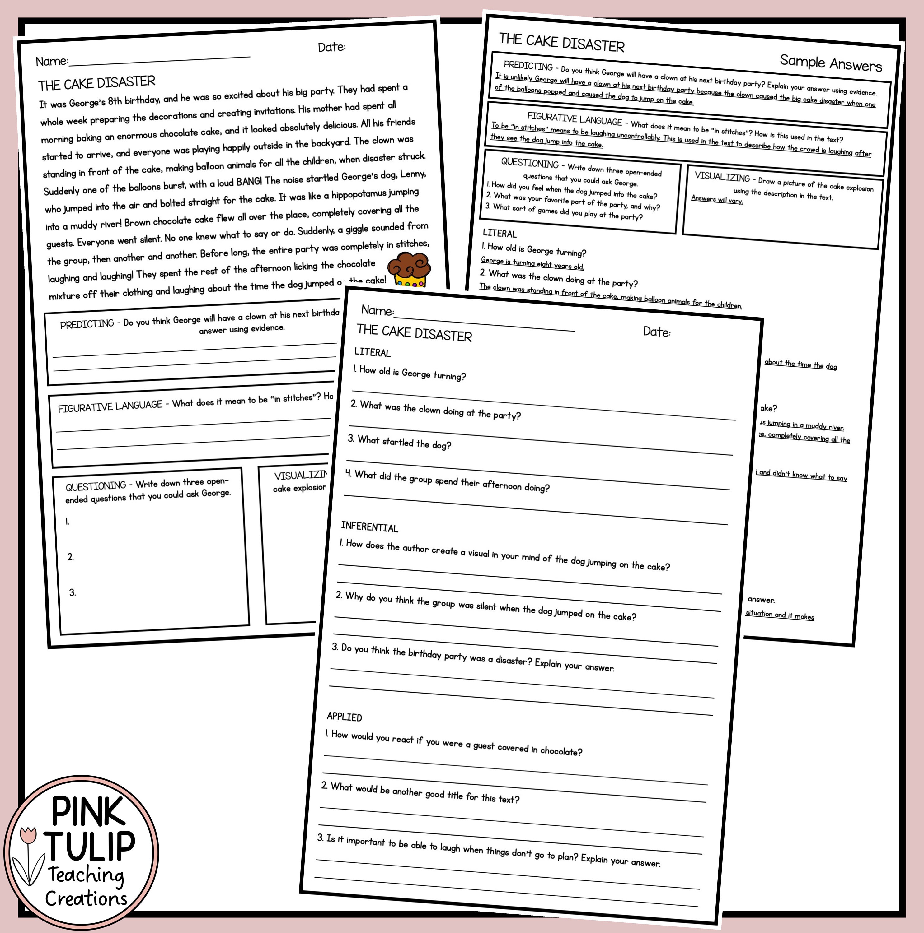 30 Page Reading Strategy Comprehension Pack - Etsy