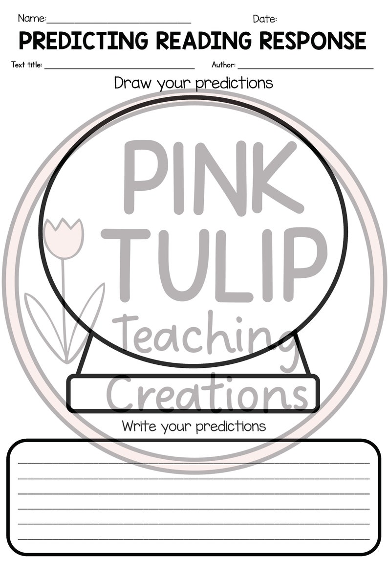 Making Predictions (predicting) Reading Response Pack - Templates for ...
