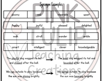 Add A Synonym Fill in the Blanks Worksheet Pack (Download Now) 