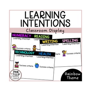 Learning Intentions and Success Criteria - Classroom Display