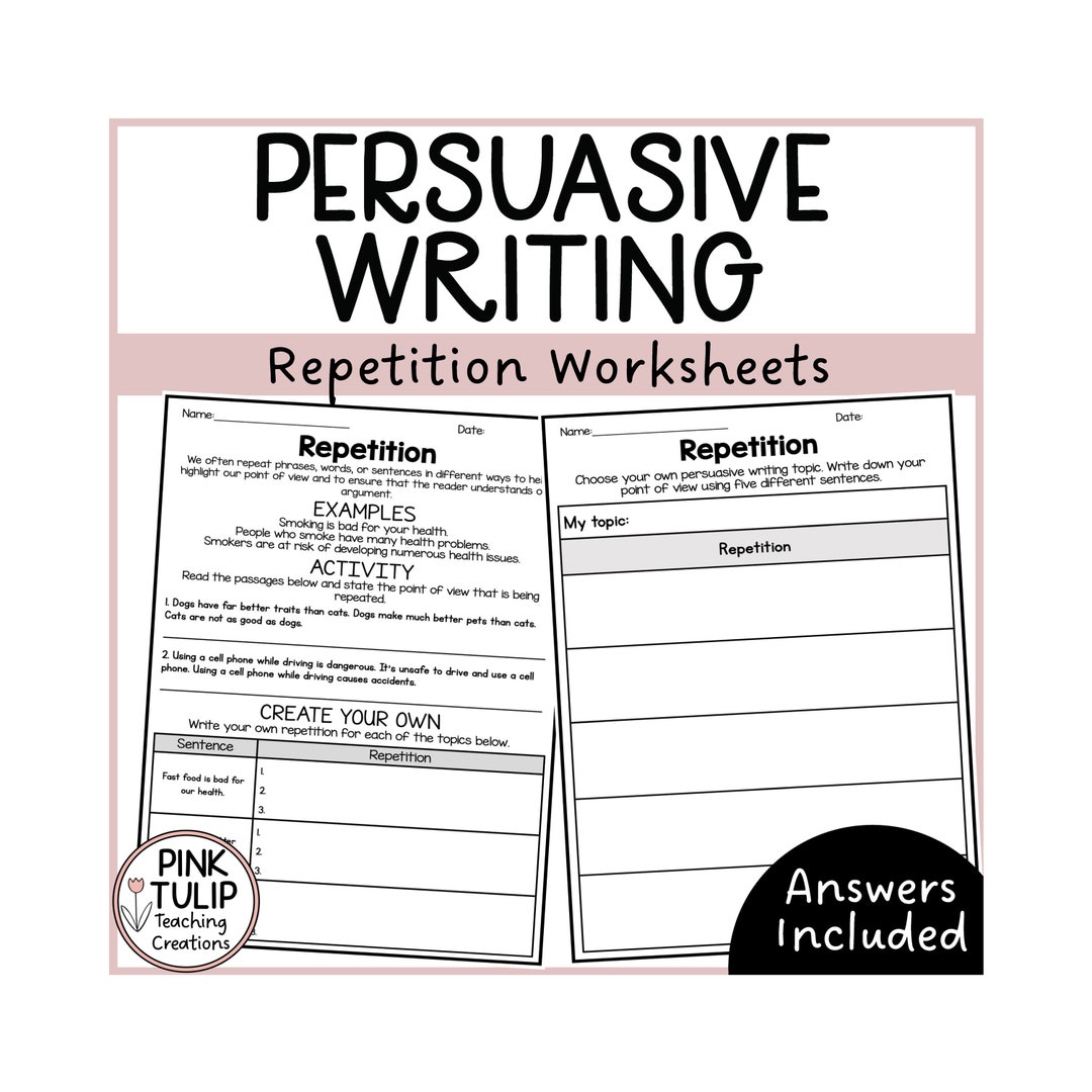 Repetition Persuasive Writing Worksheets Etsy repetition-persuasive-writing-worksheets-etsy